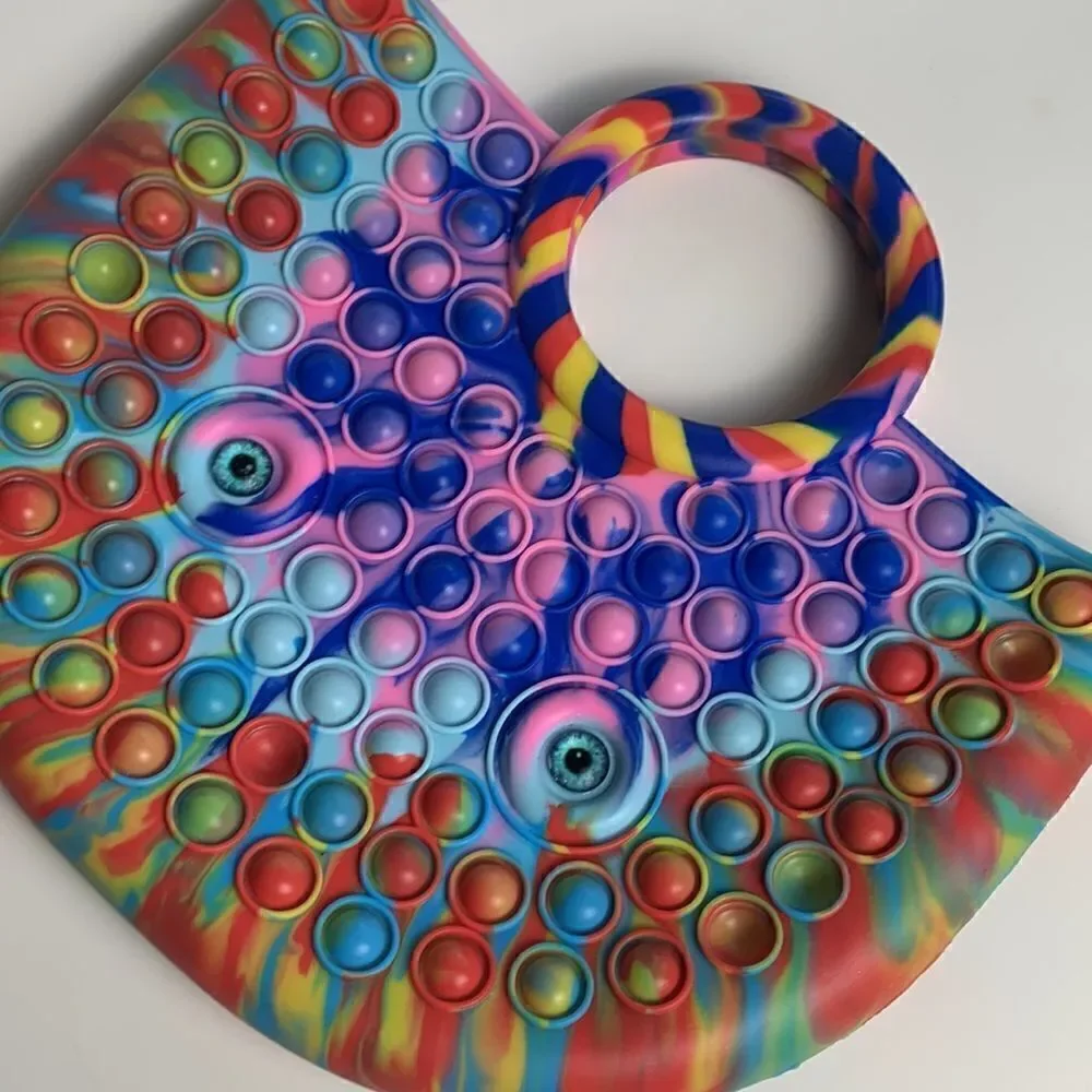 Push it pop it fidget bag purse tote toy mini bag - Picture 5 of 5